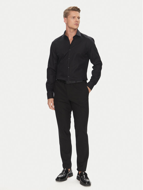 HUGO HUGO Košile Kenno 50544934 Černá Slim Fit