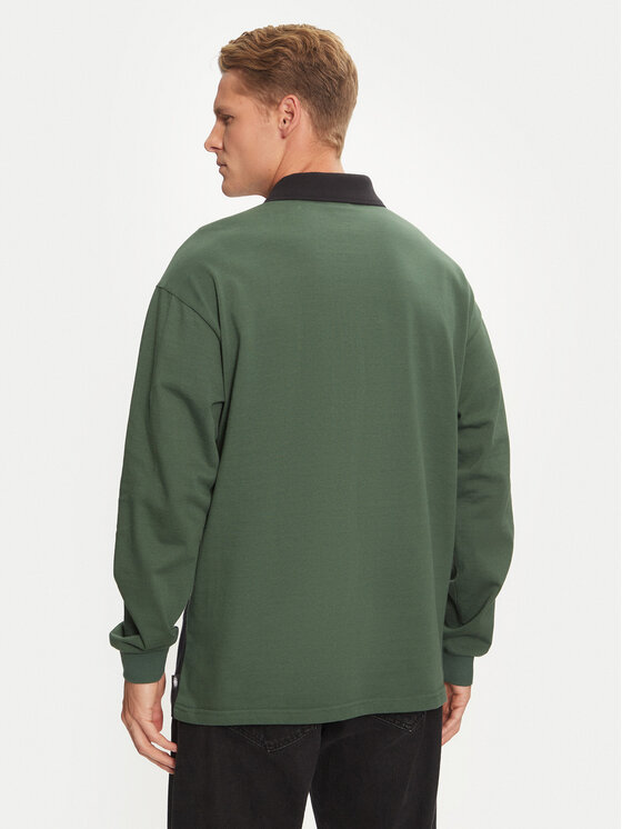 Quiksilver Quiksilver Тениска с яка и копчета Mercury Rugby AQYKT03125 Зелен Loose Fit