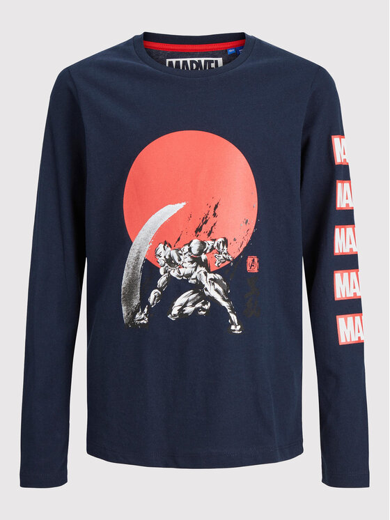 Jack & Jones Junior Jack & Jones Junior Bluzka MARVEL 12217803 Granatowy Regular Fit