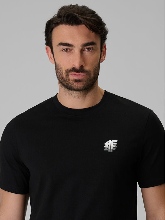 4F 4F T-Shirt COMMERCIAL 4 Czarny Regular Fit