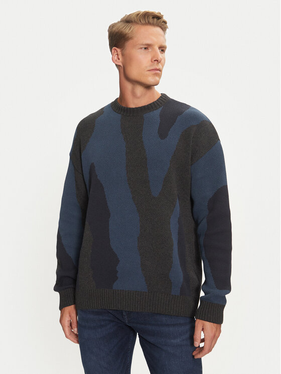 Mustang Mustang Sweater Elwood 1015473 Sötétkék Regular Fit