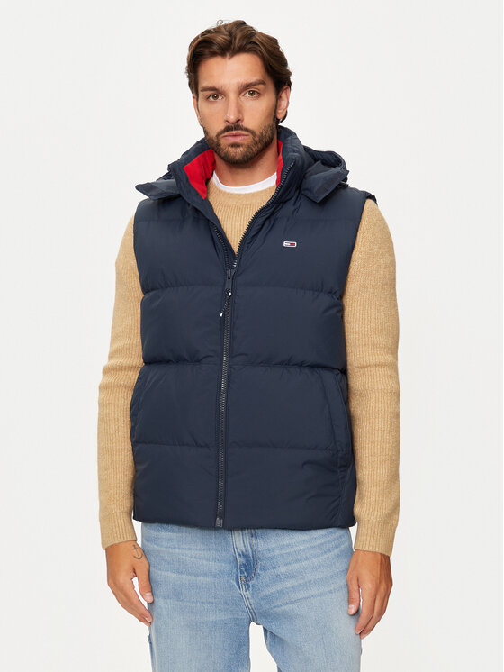 Tommy Jeans Tommy Jeans Vestă elegantă Essential DM0DM20465 Bleumarin Regular Fit
