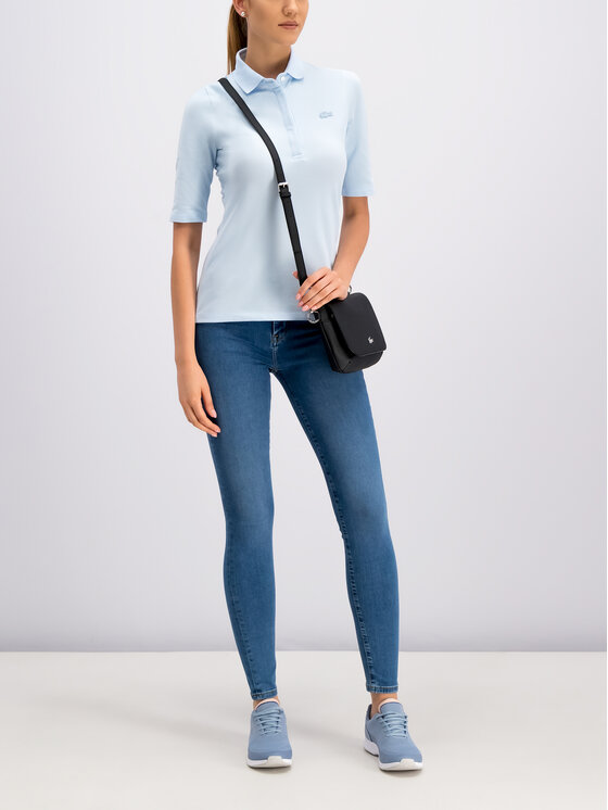 Lacoste Polo marškinėliai PF7844 Mėlyna Slim Fit • Modivo.lt
