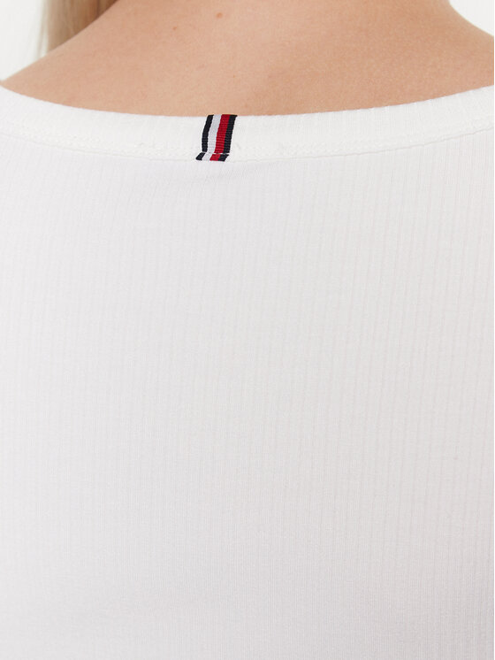Tommy Hilfiger Tommy Hilfiger Blúzka WW0WW38869 Biela Slim Fit