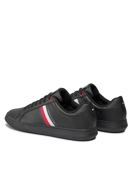 Tommy Hilfiger Tommy Hilfiger Superge Essential Leather Cupsole FM0FM04921 Črna