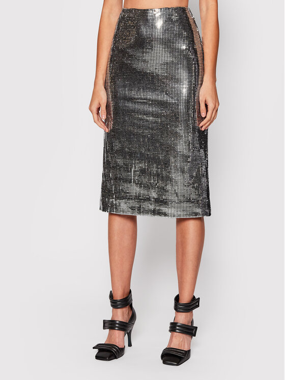 Custommade Fustă tip creion Sarah By Nbs 213801906 Argintiu Slim Fit
