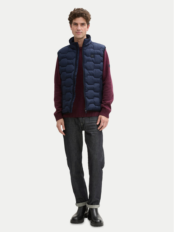 Tom Tailor Tom Tailor Елек 1044088 Тъмносин Regular Fit
