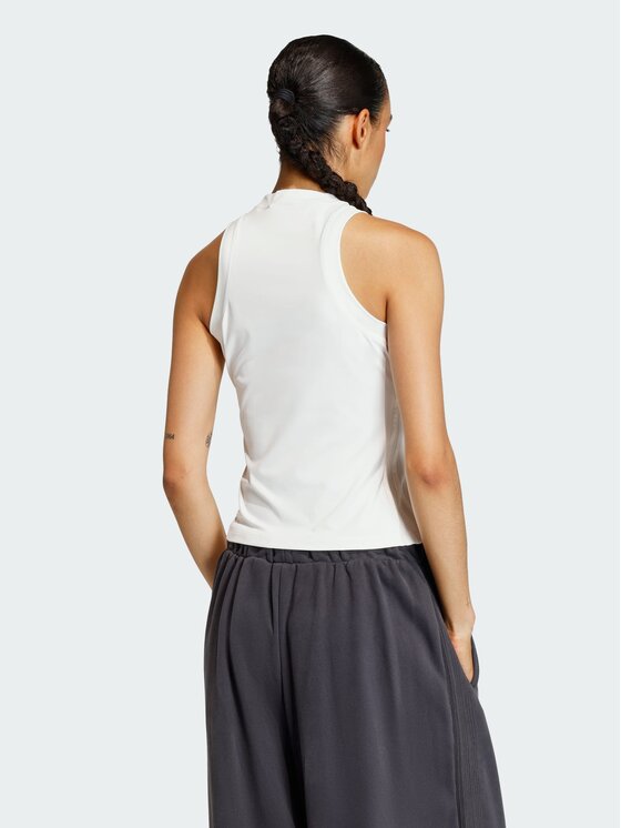 adidas adidas Top tank Biały Slim Fit