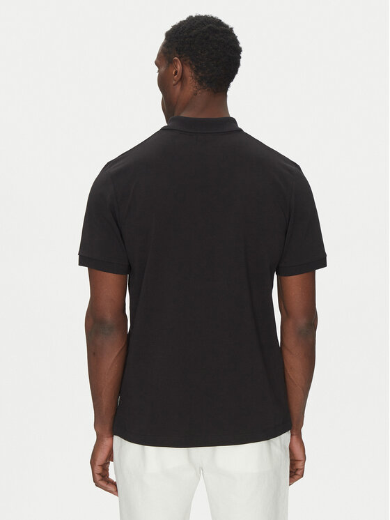 Scotch & Soda Scotch & Soda Тениска с яка и копчета 179201 Черен Regular Fit