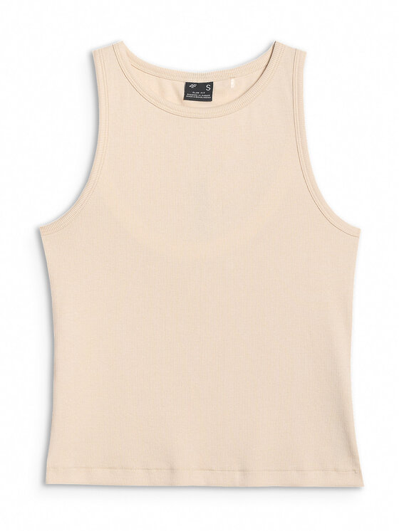 4F 4F Tank top NOS Beżowy Slim Fit