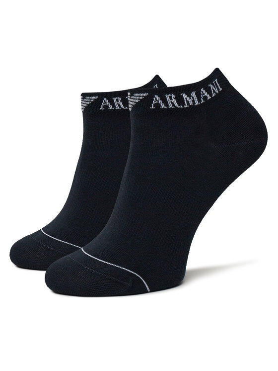Emporio Armani Emporio Armani Set 3 parov moških nizkih nogavic EM000550 AF12276 MB154 Mornarsko modra