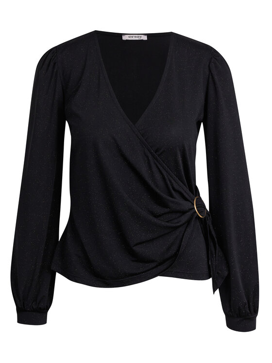Orsay Orsay Bluzka 630039-660000__S Czarny Regular Fit