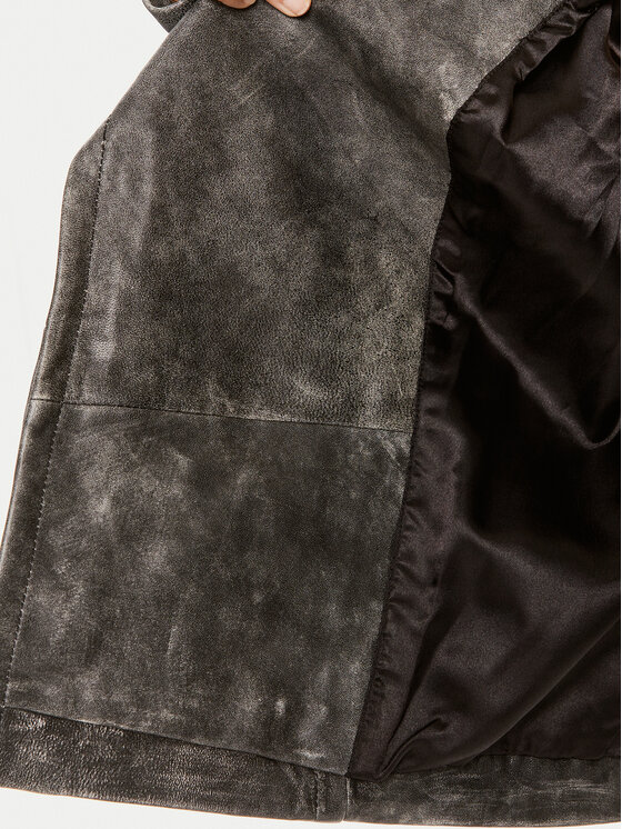 Gestuz Gestuz Μπουφάν δερμάτινο Gwen 10909058 Γκρι Regular Fit
