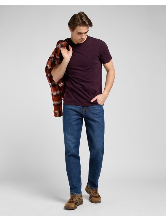 Lee Lee T-shirt ULTIMATE POCKET TEE Viola Slim Fit