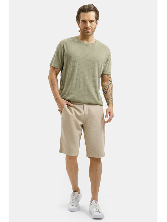 Cross Jeans Cross Jeans T-Shirt 16159-003 Khaki Regular Fit