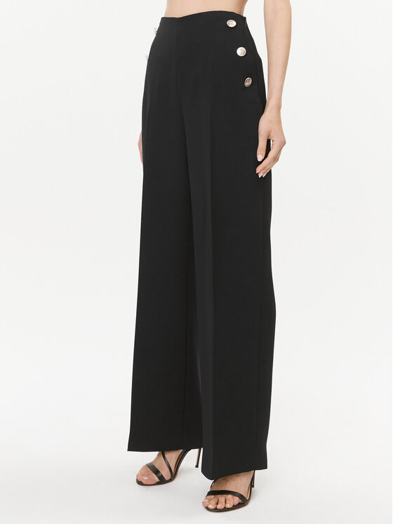 Ted Baker Hlače Iz Tkanine Llaylat 269651 Črna Wide Leg