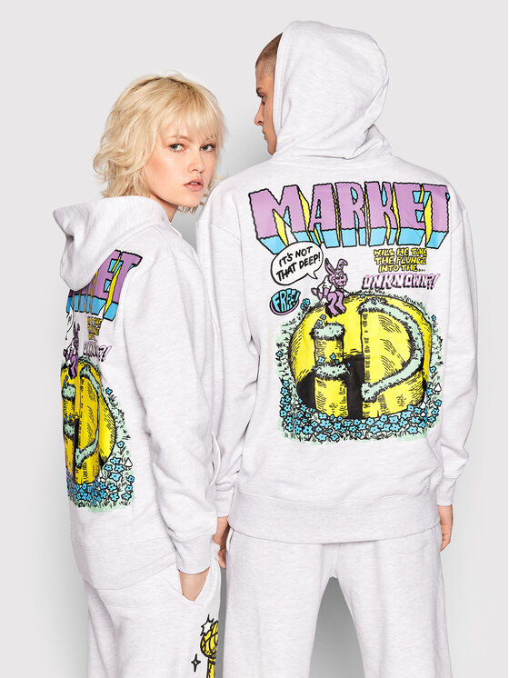 Market Market Jopa Unisex SMILEY Into The Unknown 397000381 Siva Relaxed Fit