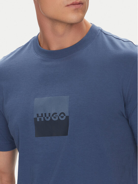 HUGO HUGO T-Shirt Dusplit 50542784 Granatowy Regular Fit