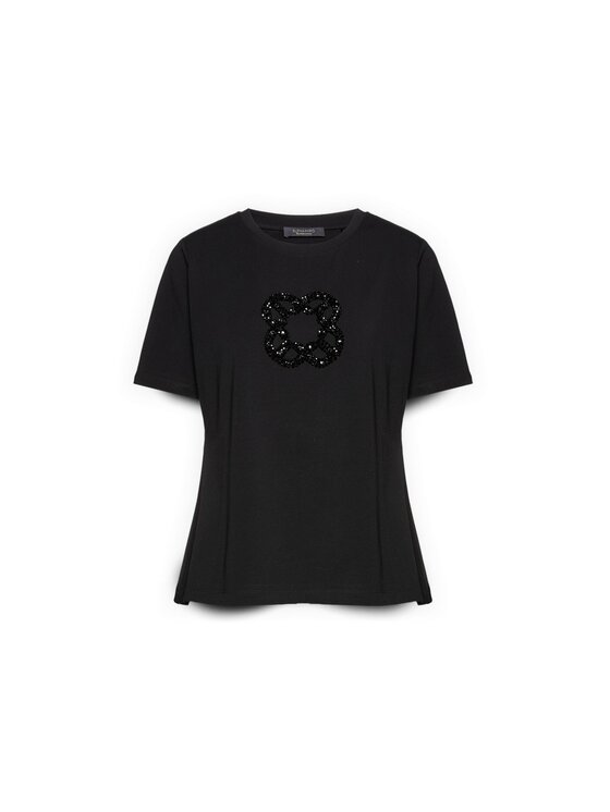 Elena Mirò Elena Mirò T-Shirt G071Z100627N033 Czarny Regular Fit