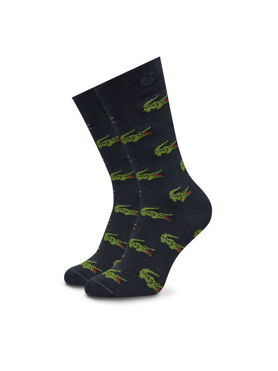 Lacoste Lacoste 2 pár hosszú szárú férfi zokni RA1513 Sötétkék