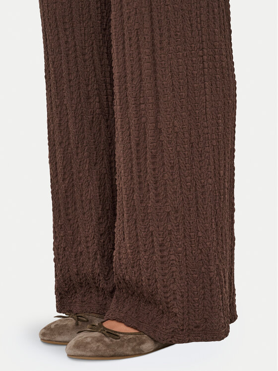 ONLY ONLY Bavlnené nohavice Ella 15368471 Hnedá Wide Leg