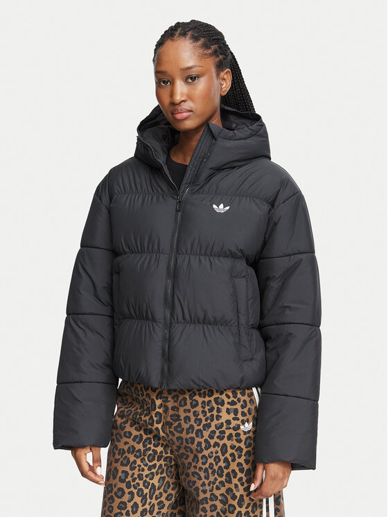 adidas adidas Μπουφάν χειμωνιάτικο Hooded Padded Jacket KT4236 Μαύρο Regular Fit