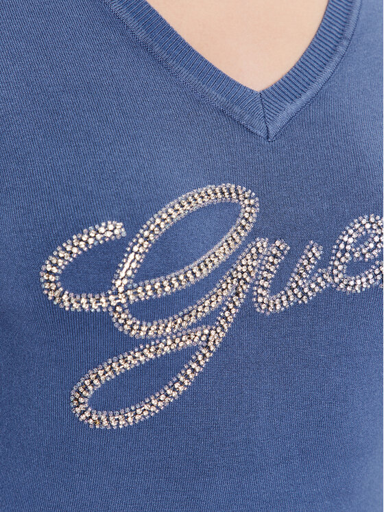 Guess Guess Kampsun W3YR21 Z2NQ2 Sinine Slim Fit