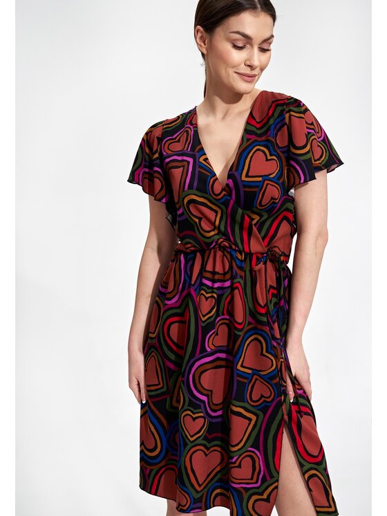 FIGL FIGL Sukienka M873 Kolorowy Regular Fit