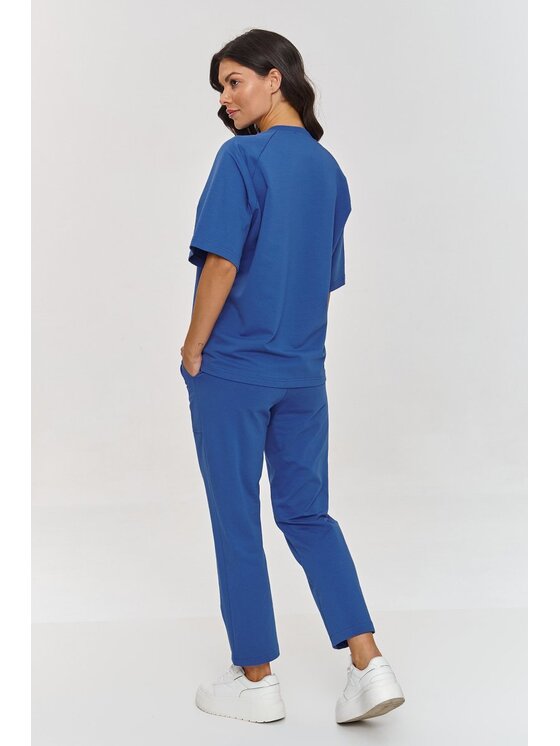 Makadamia Makadamia Dres m865 Niebieski Relaxed Fit