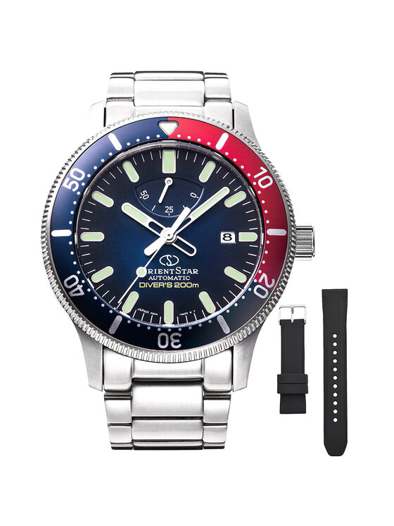 Orient Star Orient Star Zegarek RE-AU0306L00B Srebrny
