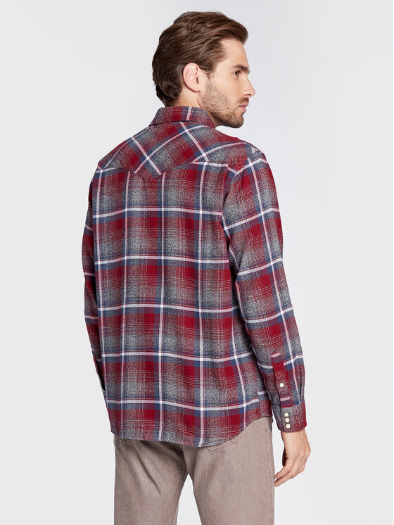 Wrangler Wrangler Koszula Heritage W5D1LAXRO 112324116 Czerwony Regular Fit