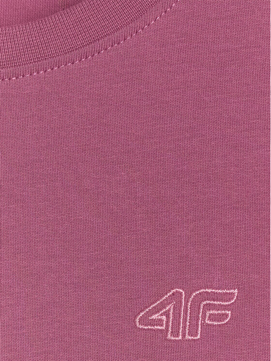 4F 4F T-Shirt BASIC+ Fioletowy Oversize