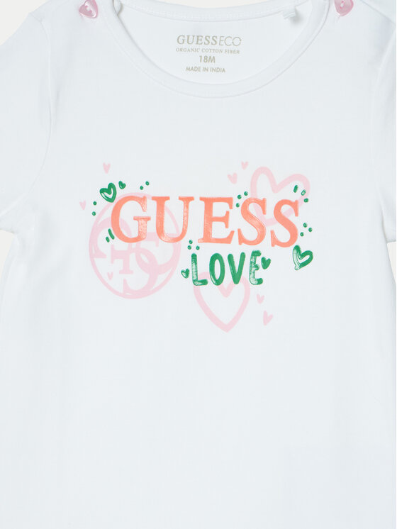 Guess Guess Compleu copii A5RG06 K6YW4 Alb Regular Fit
