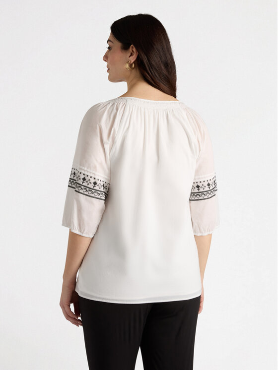 Fiorella Rubino Fiorella Rubino Bluzka 2778T002276N0S1 Biały A-Line Fit