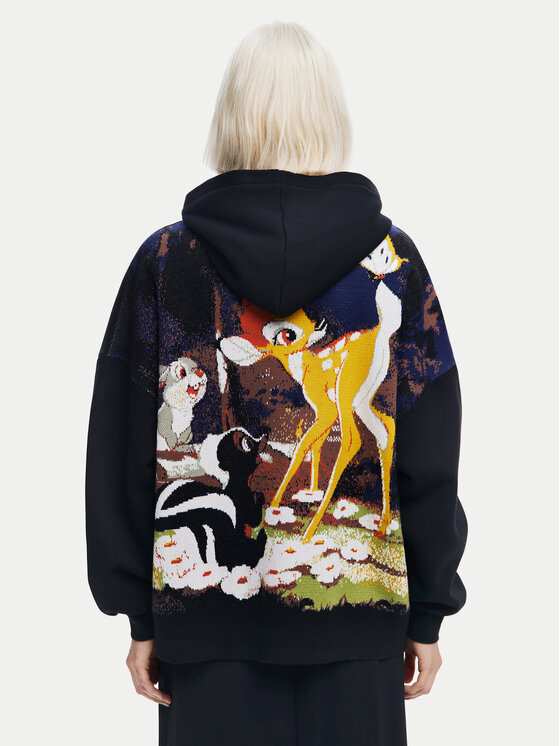 Desigual Mikina Bambi 24WWSK09 Čierna Oversize