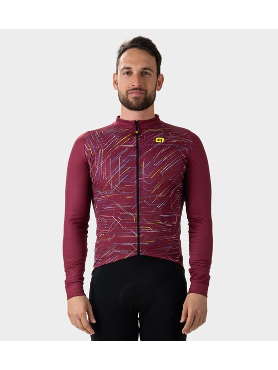 Alé Cycling Alé Cycling Bluza Solid Byte Bordowy Regular Fit