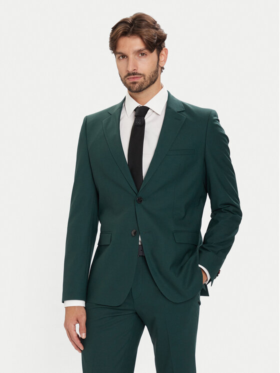 HUGO HUGO Kostiumas Arti-Hesten253X 50544524 Žalia Extra Slim Fit