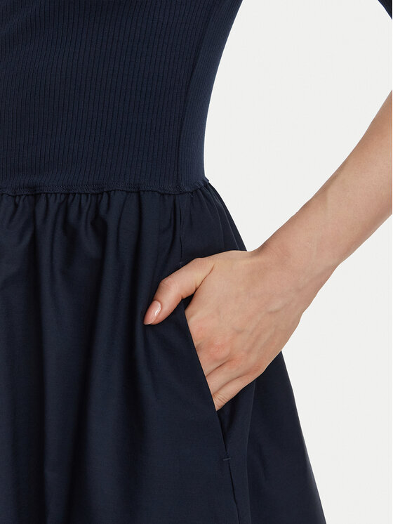 Tommy Hilfiger Tommy Hilfiger Každodenné šaty WW0WW52227 Tmavomodrá Regular Fit