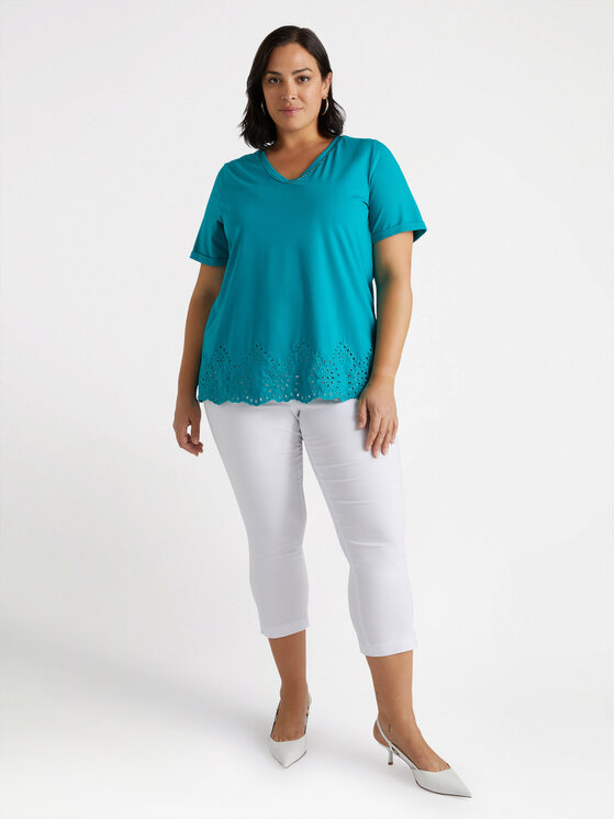 Fiorella Rubino Fiorella Rubino T-shirt G054L008364N024 Turchese Regular Fit