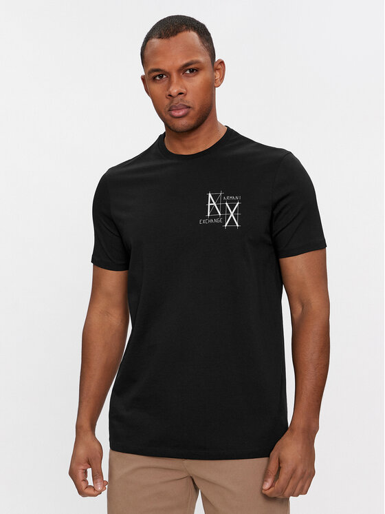 Armani Exchange T-krekls 3DZTHQ ZJ9AZ 1200 Melns Regular Fit