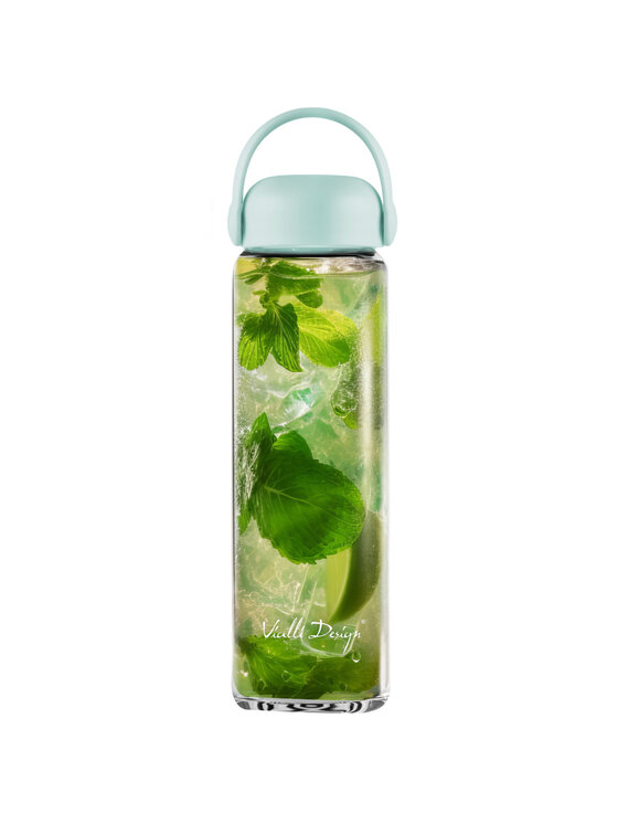 Vialli Design Vialli Design Butelka na wodę SZKLANA BUTELKA NA WODĘ 540ML FUORI MIĘT.30251 Zielony