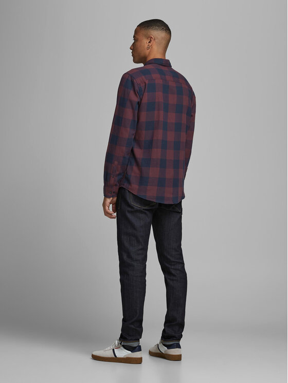 Jack & Jones Jack & Jones Koszula 12181602 Granatowy Slim Fit