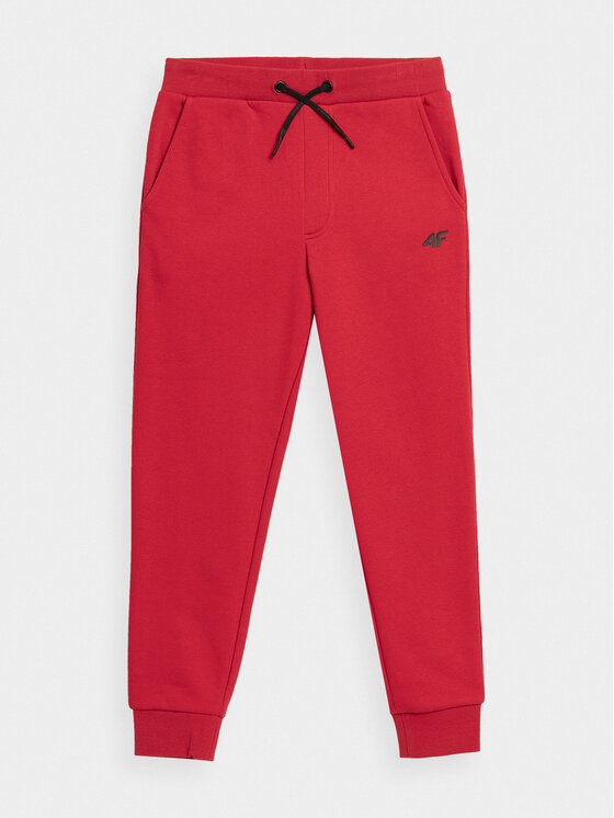 4F 4F Pantaloni da tuta 4FJAW23TTROM411 Rosso Regular Fit