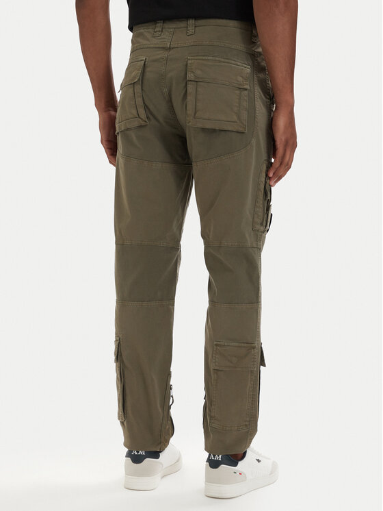 Aeronautica Militare Aeronautica Militare Cargo kalhoty 261PA1387UCT01493 Zelená Regular Fit
