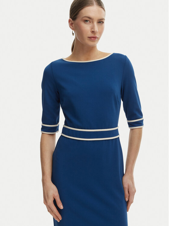 Rinascimento Rinascimento Kokteiļkleita CFC0127991003 Zils Slim Fit