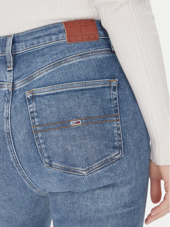 Tommy Jeans Tommy Jeans Blugi Sylvia Hgh Skn Bi0234 Co DW0DW20655 Albastru Slim Fit