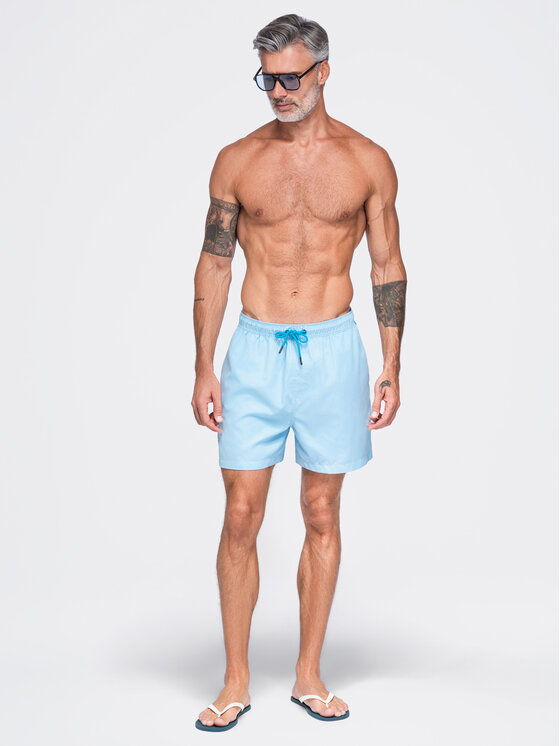 Ombre Ombre Szorty kąpielowe OM-SRSS-0216 Niebieski jasny Regular Fit