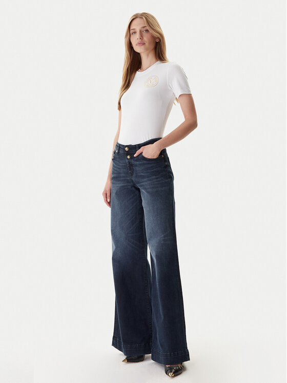Versace Jeans Couture Versace Jeans Couture Majica 79HAHT01 CJ03T Bela Regular Fit