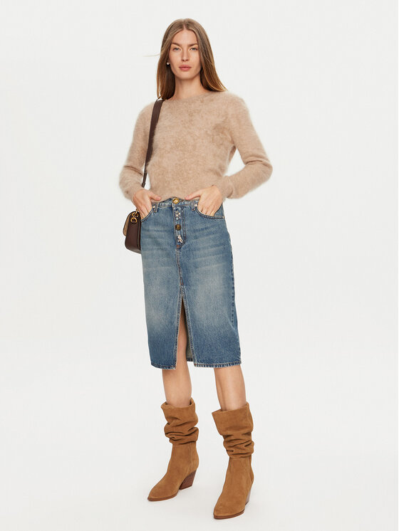ViCOLO ViCOLO Farmer szoknya DS0060 Kék Regular Fit