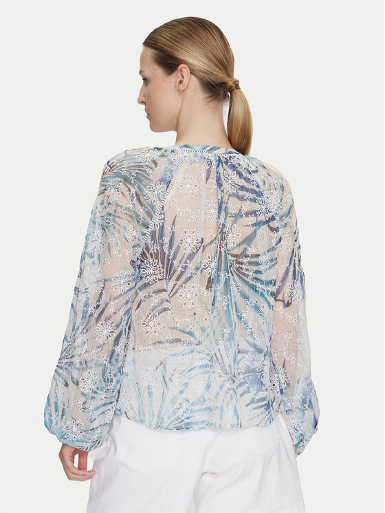 Guess Guess Bluse W5GH60 W0WA2 Blau Regular Fit